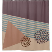 まだ世紀の半ばの抽象芸術 シャワーカーテン (正面)