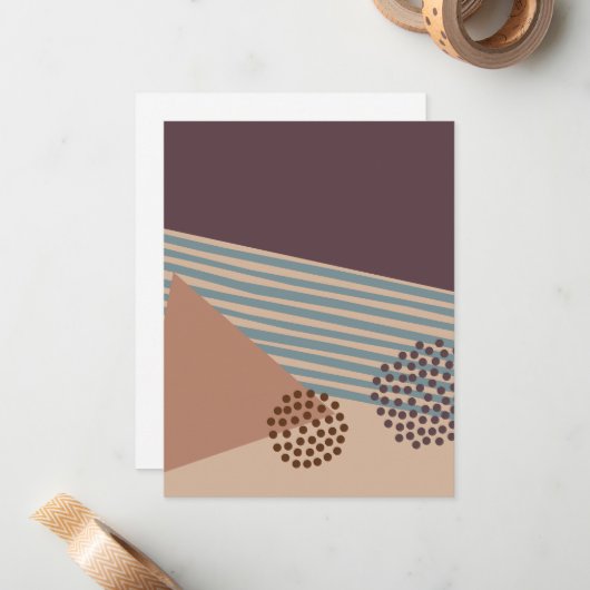 まだ世紀の半ばの抽象芸術 ノートカード (正面/裏面インサイチュ)