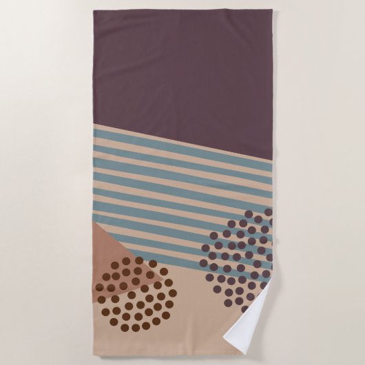 まだ世紀の半ばの抽象芸術 ビーチタオル (正面)