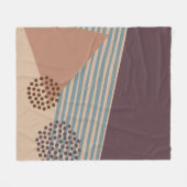 まだ世紀の半ばの抽象芸術 フリースブランケット (正面(横))