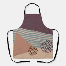 まだ世紀の半ばモダンの抽象芸術 エプロン