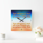 まだ会ってない… スクエア壁時計 (ホーム)