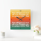 まだ会ってない… スクエア壁時計 (ホーム)