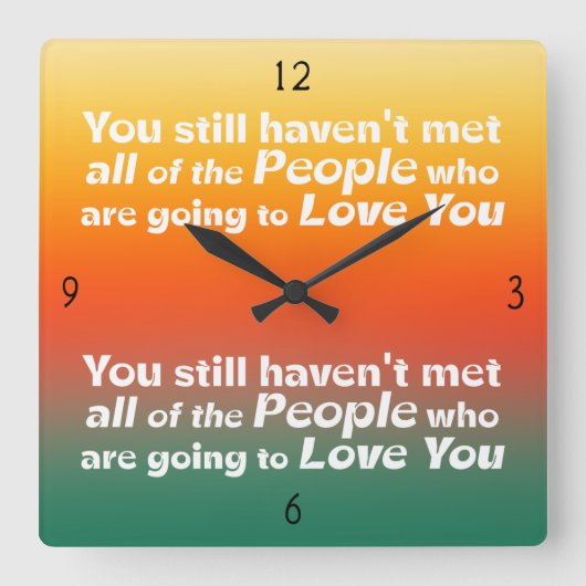 まだ会ってない… スクエア壁時計 (正面)
