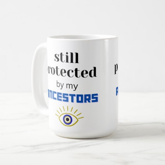 まだ保護先祖のマグカップによって コーヒーマグカップ (正面左)