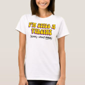 まだ処女 - ビーガンのつもりです！ おもしろベジタリアン Tシャツ (正面)