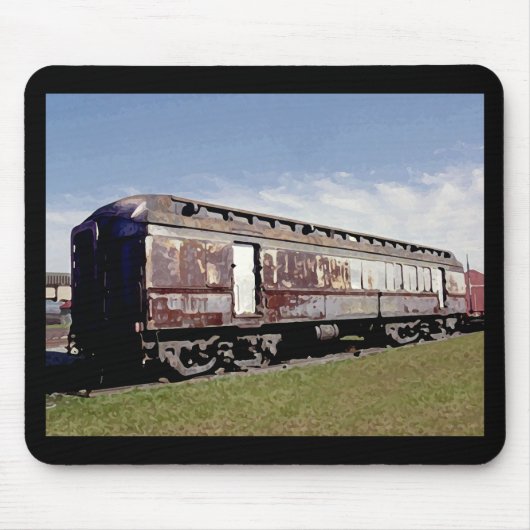 まだ列車遊に乗っている マウスパッド (正面)