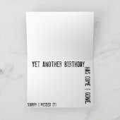 まだ別の誕生日来が去った カード (内部)