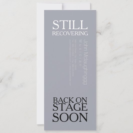 まだ回復しているステージSoon 1 Flat Card (裏面)