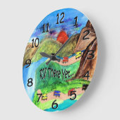 まだ壁に掛かっている ラージ壁時計 (傾斜)