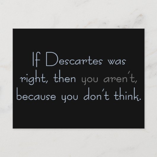 まだ存在しもしてないの考えか？ ポストカード (正面)