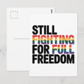 まだ完全な自由のために戦っているLGBTQアメリカ250年 ポストカード (正面/裏面)