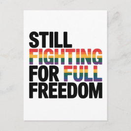 まだ完全な自由のために戦っているLGBTQアメリカ250年 ポストカード