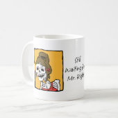 まだ待っている氏Right コーヒーマグカップ (正面左)