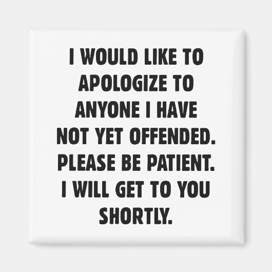 まだ怒らない マグネット (正面)