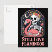 まだ愛してる フラミンゴ クィア ハロウィン ポストカード (正面/裏面)