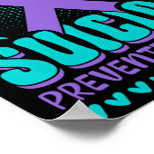 まだ戦う自殺防止認識度紫 ポスター (角)