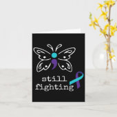 まだ戦う – セミコロンプレゼント自殺防止 カード (黄色い花)