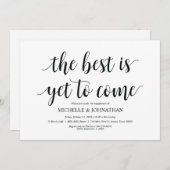 まだ最高のまだ来、婚約パーティ招待状 招待状 (正面/裏面)