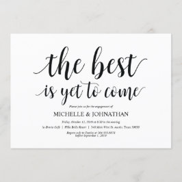 まだ最高のまだ来、婚約パーティ招待状 招待状