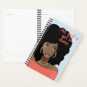 まだ最高のまだ終わら来ぬ!黒人女性ライトブルー プランナー手帳 (ディスプレー)