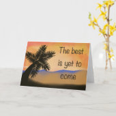 まだ最高のビーチ来の引用文 カード (黄色い花)