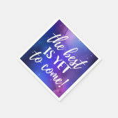 まだ最高の引用文し来て前向きいる スタンダードカクテルナプキン (角)