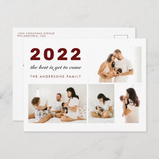 まだ最高の新年来前の写真の休日P ポストカード (正面/裏面)