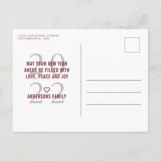 まだ最高の新年来前の写真の休日P ポストカード (裏面)