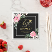 まだ最高の熱いピンククのフローラグラードパーティー スタンダードカクテルナプキン (インサイチュ)