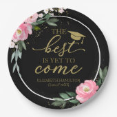 まだ最高の熱いピンククのフローラグラードパーティー ペーパープレート (正面)