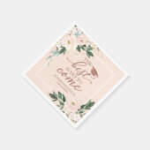 まだ最高の赤面フローラのパーティーNaに移行していない スタンダードカクテルナプキン (角)