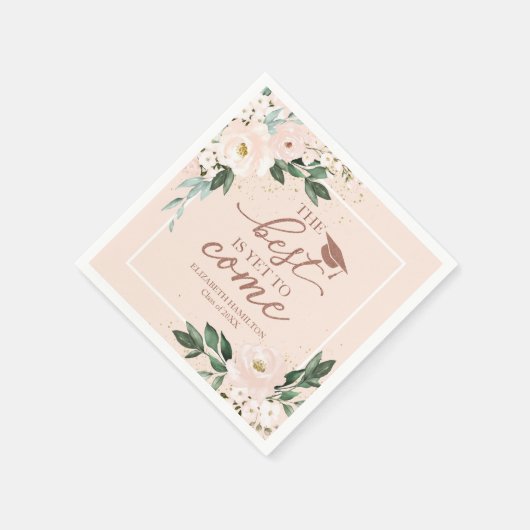 まだ最高の赤面フローラのパーティーNaに移行していない スタンダードカクテルナプキン (角)