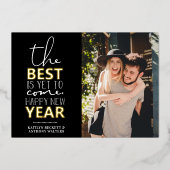 まだ最高の間に合わ来ぬ |お正月の写真 箔シーズンカード (正面)