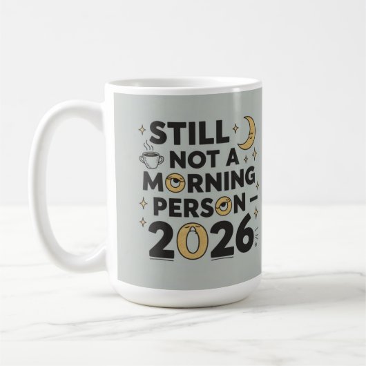 まだ朝が苦手 2026 コーヒーマグカップ (左)