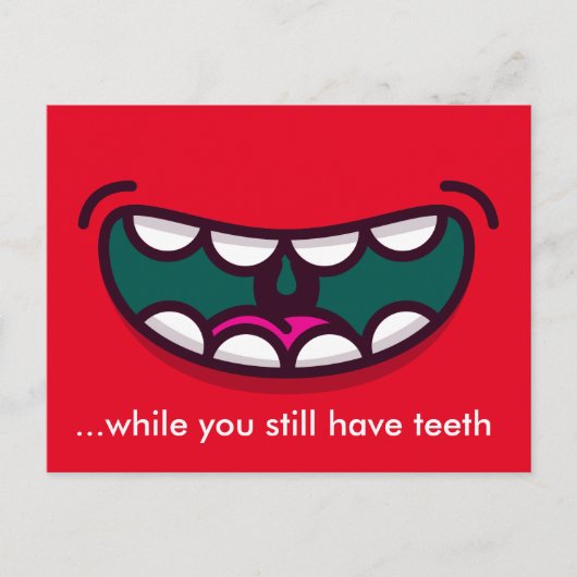 まだ歯があるスマイル ポストカード (正面)