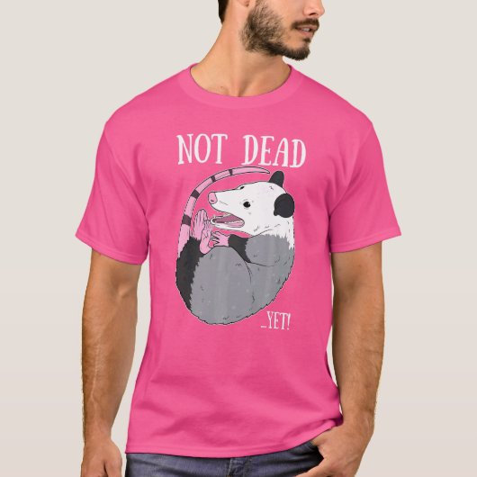 まだ死んでないミーム ハコネズミ ゴミ 死んだハコネズミ Tシャツ (正面)