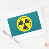 まだ死んでない!がん放射線ユーモアのボタン 長方形シール (封筒)