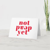 まだ死んでない!ハッおもしろいプキャンバーサリー カード (正面)