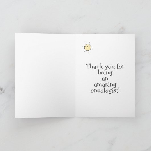 まだ死んでない!Oncologistおもしろいありがとう カード (内部)