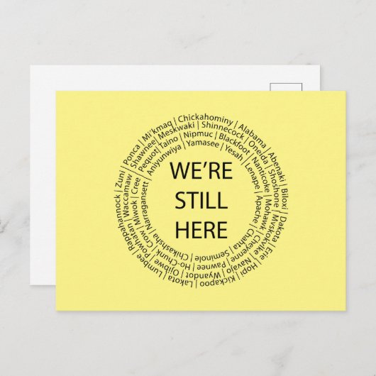 まだ残っている/黒はがき ポストカード (正面/裏面)