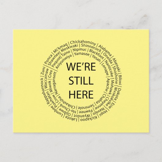 まだ残っている/黒はがき ポストカード (正面)