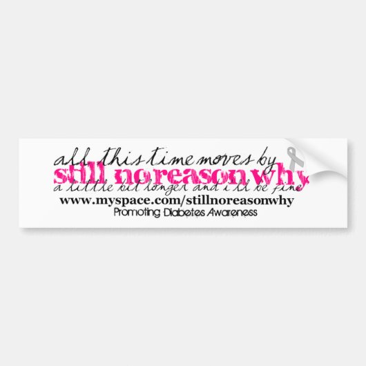 まだ理由無しなぜ叙情詩のバンパーステッカー バンパーステッカー (正面)