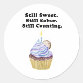 まだ甘いまだ酔っ払っているまだ数えている。酔っぱらった ラウンドシール (正面)