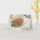 まだ生きている果物のボウル | ジョージ・レスリー・ハンター カード (黄色い花)