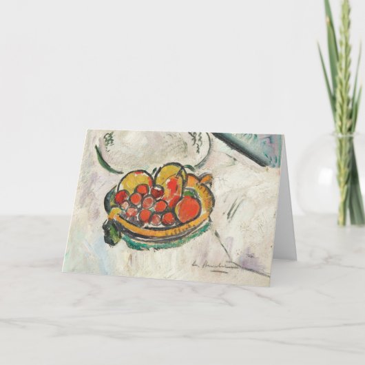 まだ生きている果物のボウル | ジョージ・レスリー・ハンター カード (正面)
