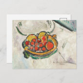 まだ生きている果物のボウル | ジョージ・レスリー・ハンター ポストカード (正面/裏面)