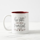 まだ生きている 聖書の聖句ギフトを知る ツートーンマグカップ (左)