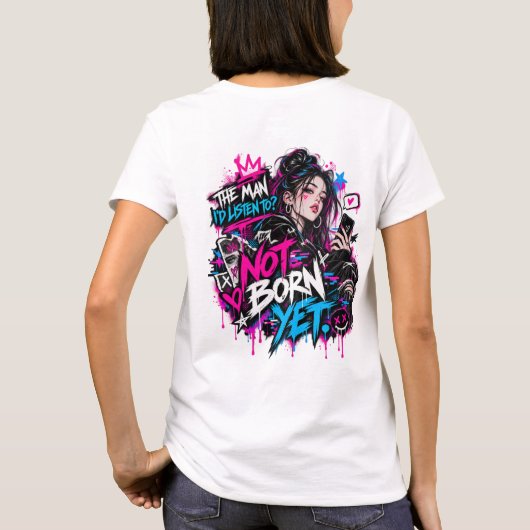 まだ生まれてないわね Tシャツ (裏面)