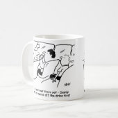 まだ着いた?イライラした子ども コーヒーマグカップ (正面左)